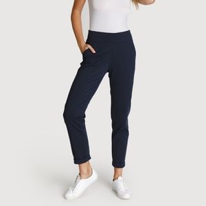 Kit & Ace Navy On Repeat Pintuck Trouser Size 8